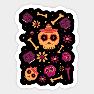 Mexico skulls Sticker